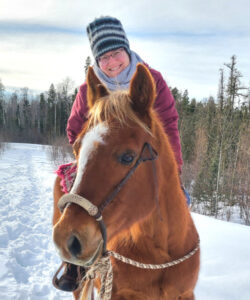 winter horse riding